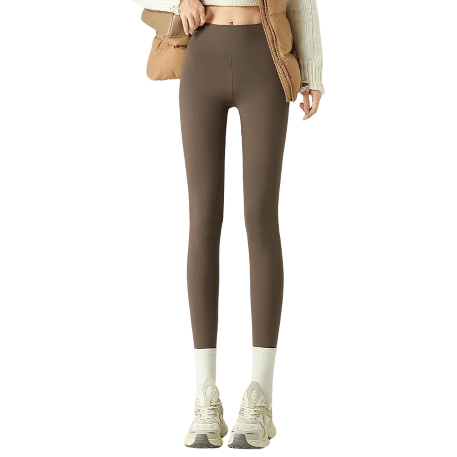 Generico Leggins Termici Donna Sportivi Sportivo Termico Panta Caldi Caldo Yoga Morbidi Leggings Termica Curvy Pantaloni Invernali Tights Alta Abbigliamento Sweatpants