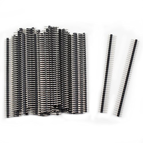 Aussel 50 Stück 40 Pin Header Connector 2.54mm Einreihiger Stiftleistenstreifen (PIN-1 50PCS) Cover
