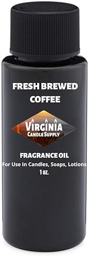 Aceite de fragancia de café recién hecho (botella de 1 onza) para hacer velas, hacer jabón, hacer tartas, aerosoles de habitación, lociones,