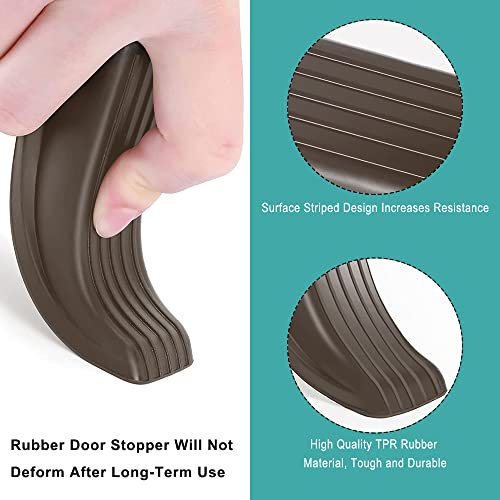 Vanleonet Door Stoppers, Rubber Door Stop Wedge, Prevent The Lock-Outs,Floor Sturdy Stackable Door Stop For Carpet Heavy Duty Door #TOP2