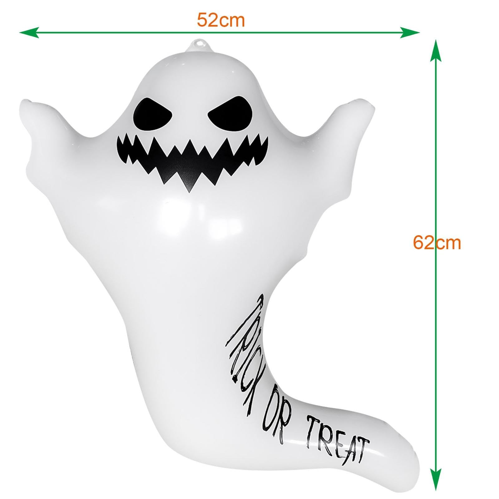 Figurine de Gonflable à Suspendre, Décoration D'Halloween Effrayante, Ballon En PVC, pour Le Jardin, Fantôme Blanc
