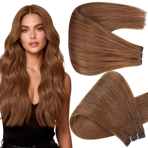 Full Shine 18 Inch Weft Hair Extensions 120G Remy Sew In Human Hair