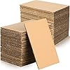 100 Pcs Corrugated Cardboard Sheets Set Corrugated Packaging Pads Paper Flat Cardboard Filler Inserts Sheet Pads Rectangle for Delivering Packing Separators Art Crafts Supplies (Brown, 4 x 6 Inch)