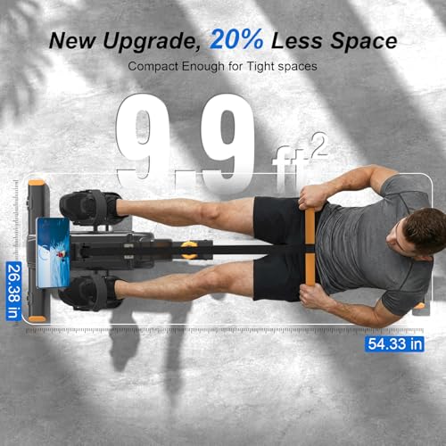 Image of Rowing Machines for Home,Workout Equipment,Exercise Rower with Quiet Resistance,350LBS Capacity,LCD Monitor,Knee Pads, Workout Gloves&Extra Pull Rope for Full Body Exercise
