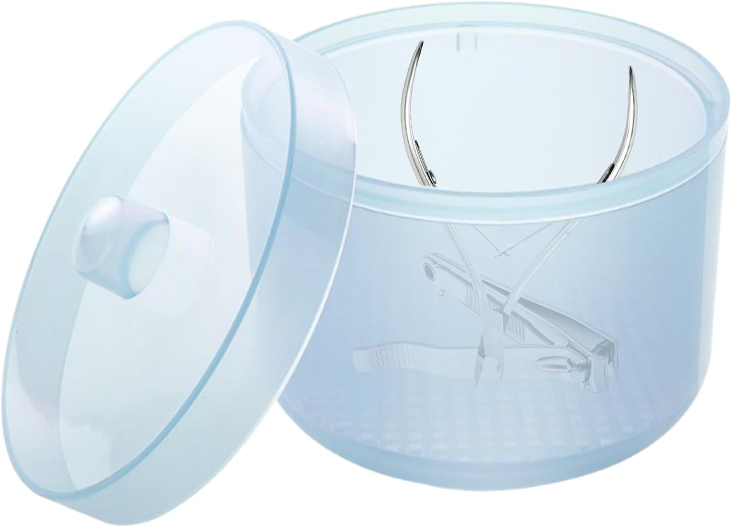 Manicure Tool Sterilizer - Nail Cleaning Box | Compact Container with Deep Soak Capacity, Storage Case with Hygienic Design for Salon Stations, Home Nail Care, Portable Travel Organization