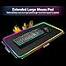 immagine 4ARCHEER Tappetino Mouse Gaming, RGB Gaming Tappetino 800x300 mm Tappetino Mouse Gaming XXL con 12 RGB Effetti Luce Superficie Impermeabile Liscio e Base Gomma Antiscivolo per PC e Laptop