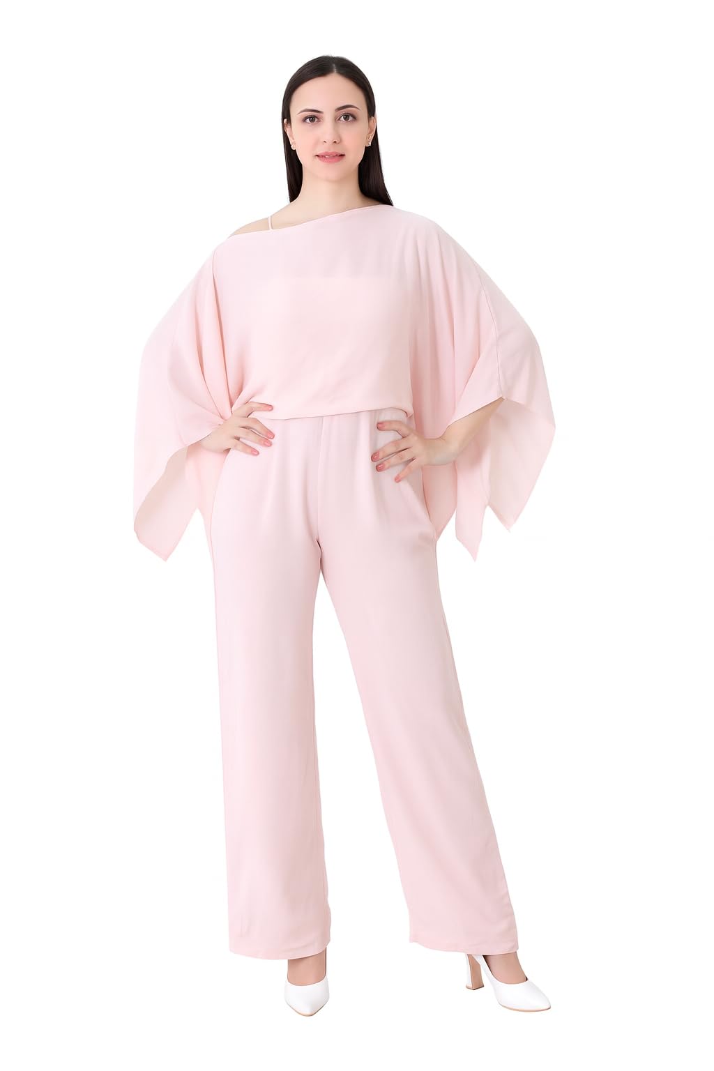 Blush Cape-Style Jumpsuit-image-16