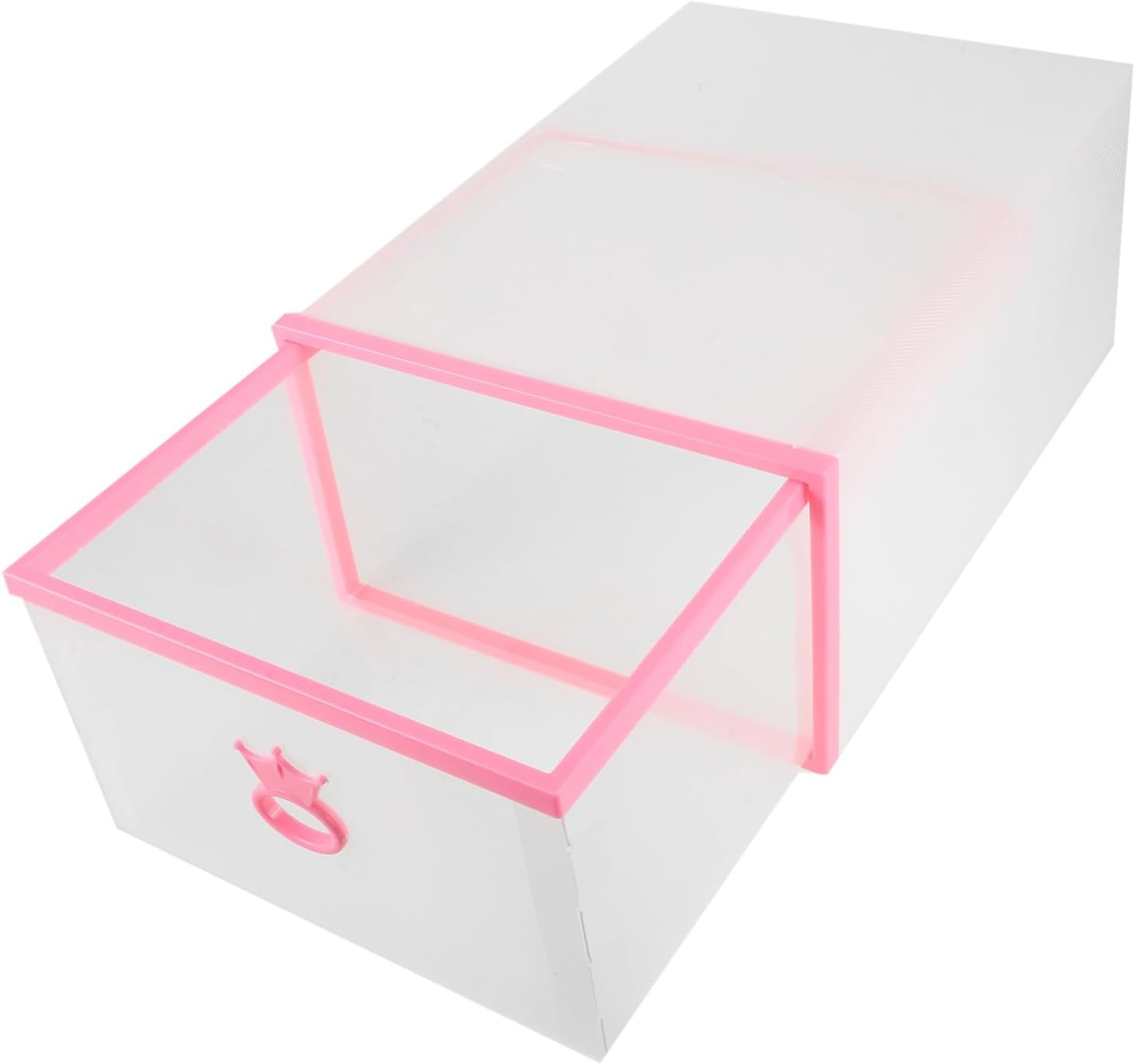 Cabilock Transparent Thickened Plastic Shoes Storage Box Drawer Type Organizer Container Foldable Design for Men and Women Moisture Resistant Easy Clean Shoes Storage Bin