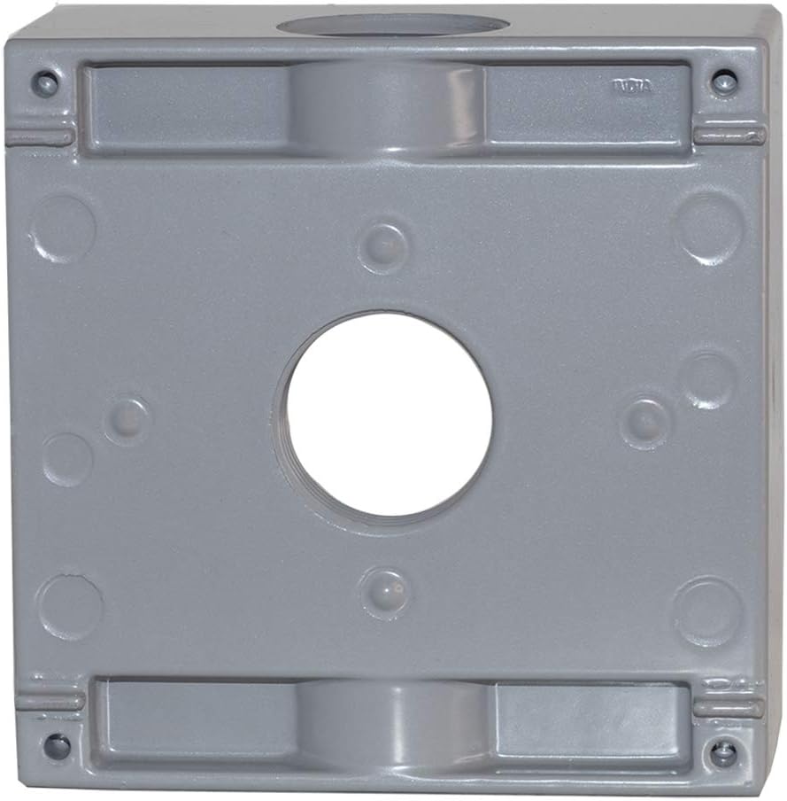 Sigma Engineered Solutions 14357 1-Inch 3 Hole 2-Gang Weatherproof Box, Gray