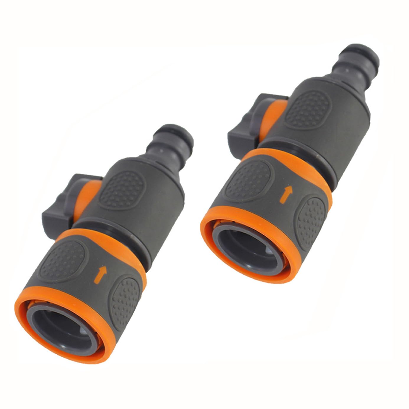 2 PCS Quick Release In Line Shut Off Valve,Hose Connectors for 1/2 Inch Garden Hose,Garden Hose Shut Off Valve Pipe Tap Connector with Switch,Plastic Hose Coupling Adaptor for Water Flow Control