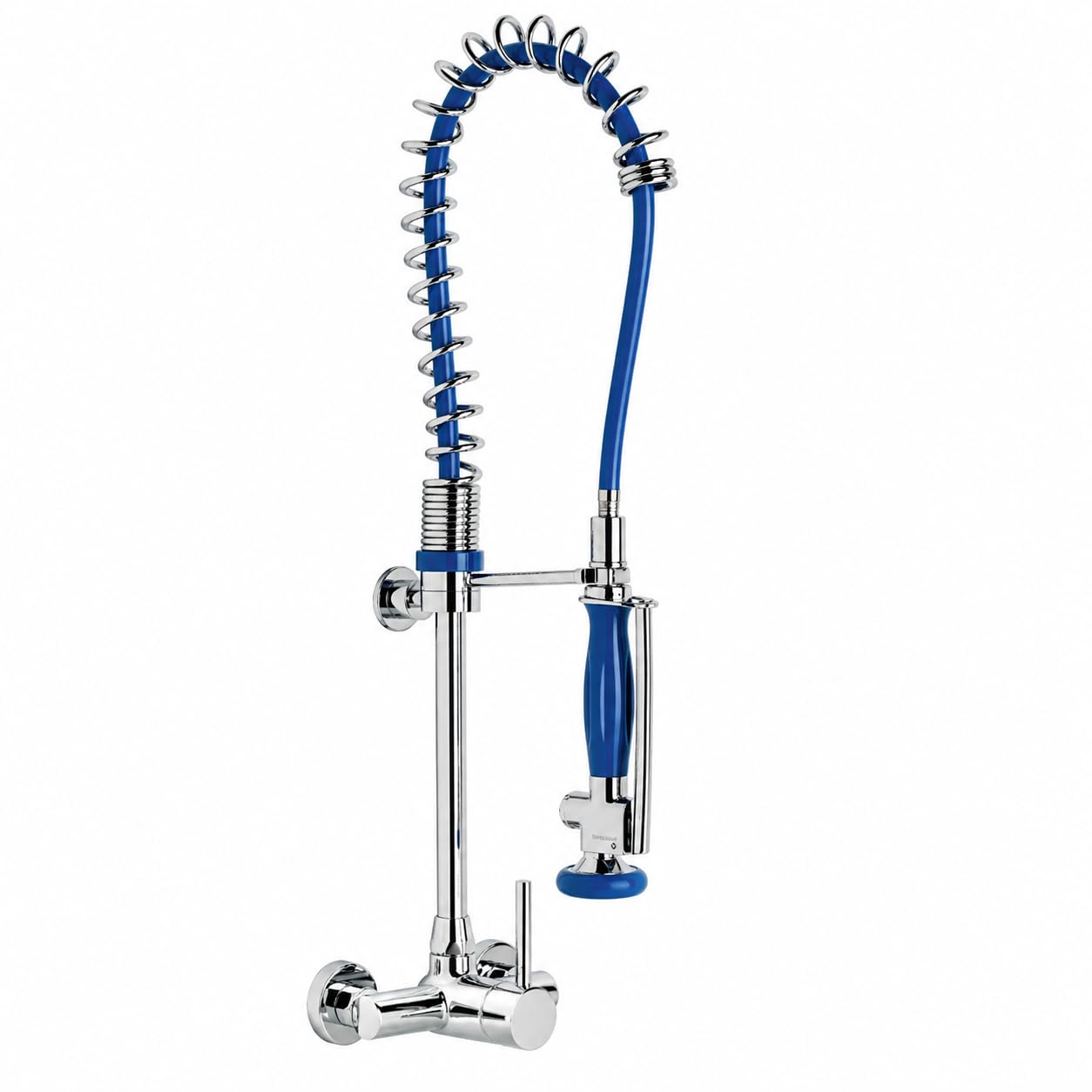 Genebre - Columna Prelavado Cocina Profesional con Grifo Mezclador Mural Monomando | Ducha Industrial con Flexo Acero Inoxidable AISI 304 | Grifo Hostelería Alta Presión