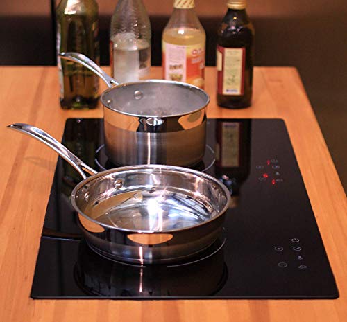 True Induction Stainless Steel Multi-Ply Clad Dishwasher Safe Gourmet Small Saute Pan (Egg Skillet) #TOP6