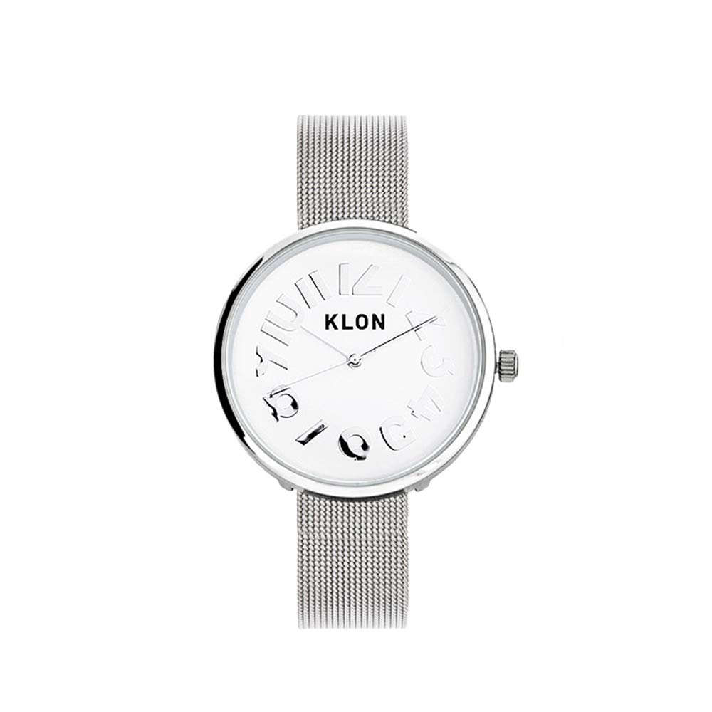 Amazon.co.jp: KLON HIDE TIME - SILVER MESH Wristwatch, Men's