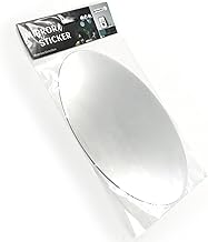 Screaming Ranngers Oval Shape Adhesive Mirror Sticker for Wall on Tiles Bedroom Living Room Basin Mirror Bathroom Wall Mirror (Big Size 40x30 Cm)