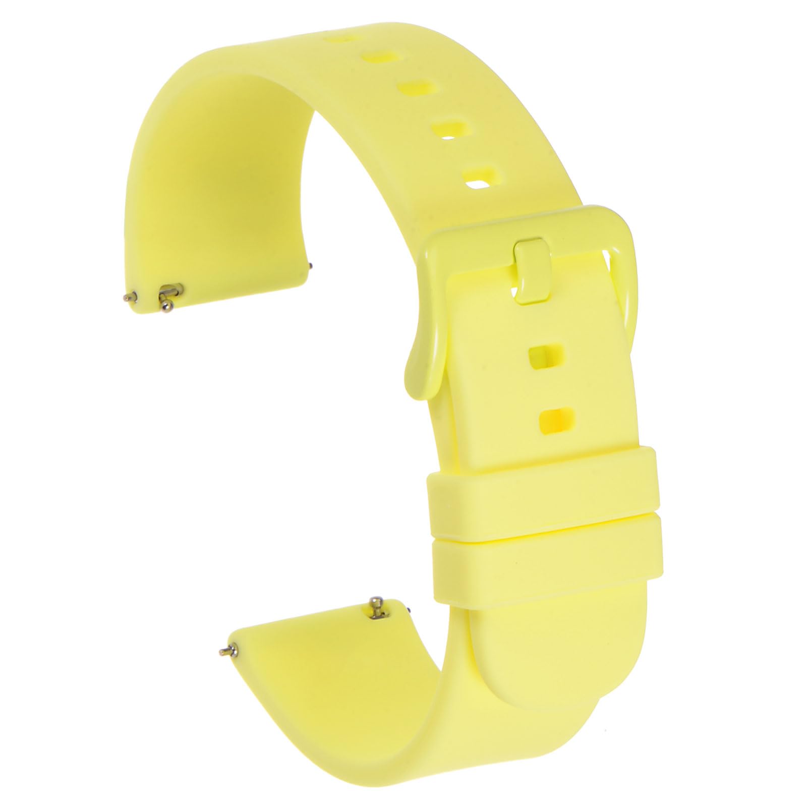 HARFINGTON Silicone Watch Bands 18mm Quick Release Soft Rubber Replacement Watch Strap with Zinc Alloy Buckle for Men Women, Yellow