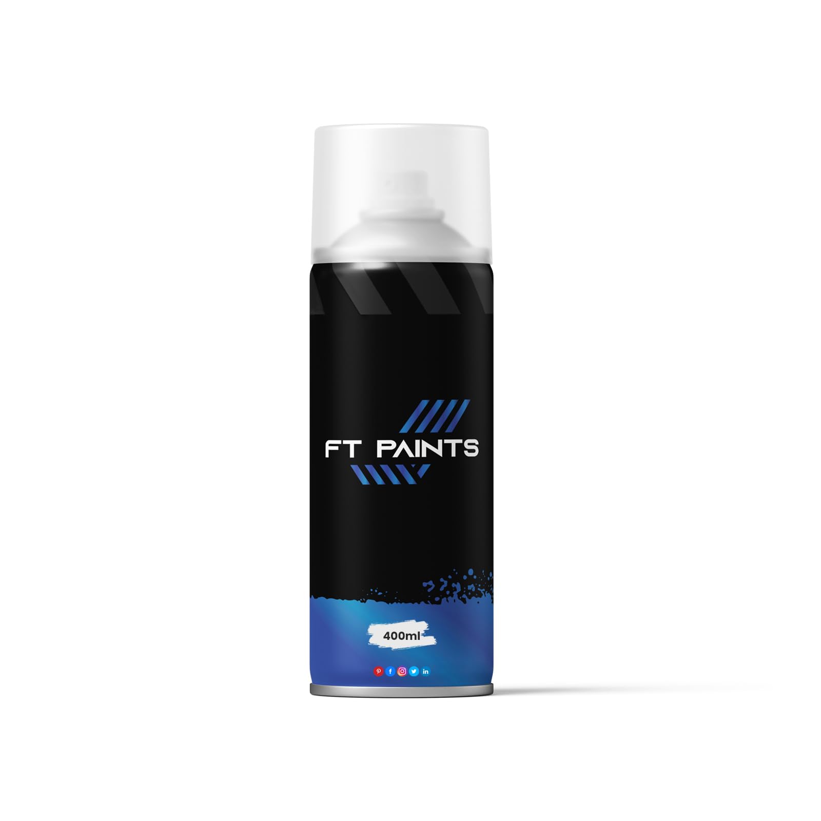 FabioT. FT Paints 400ml Aerosol 1K Acrylic Topcoat Matt Finish Paint for Concrete- RAL 9011-Graphite Black