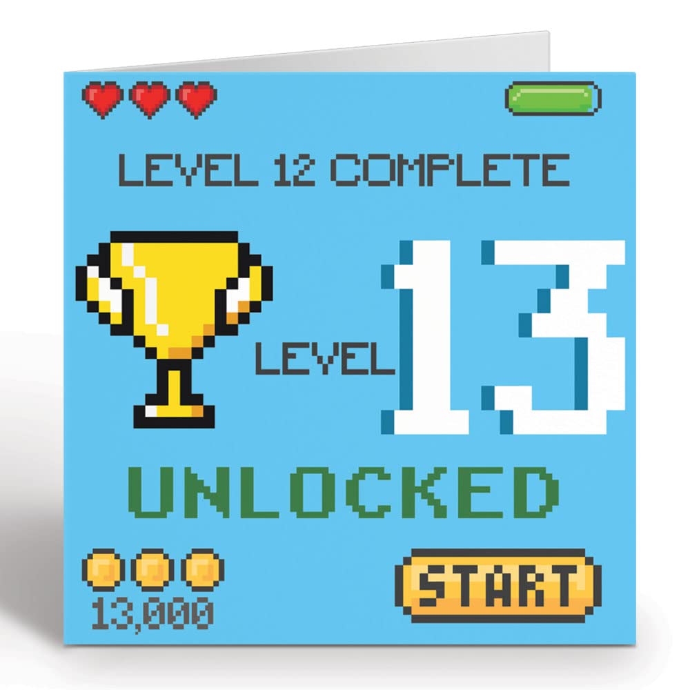 Buy Gamer Birthday Card For 13 Year Old Girl Or Boy Level 13 Video buy-gamer-birthday-card-for-13-year-old-girl-or-boy-level-13-video