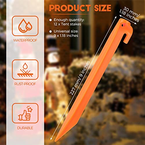Estacas Inflables de Plástico de 9 Pulgadas Yalikop para Tiendas de Campaña, Accesorios Inflables para Jardín y Camping miniatura 2