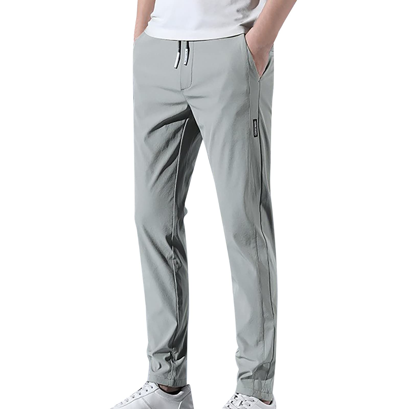 Mencomfy Cargo Dress Pants Multipants High Stretch Multi-Pocket Durable Quick Dry Sweatpants Breathable Joggers
