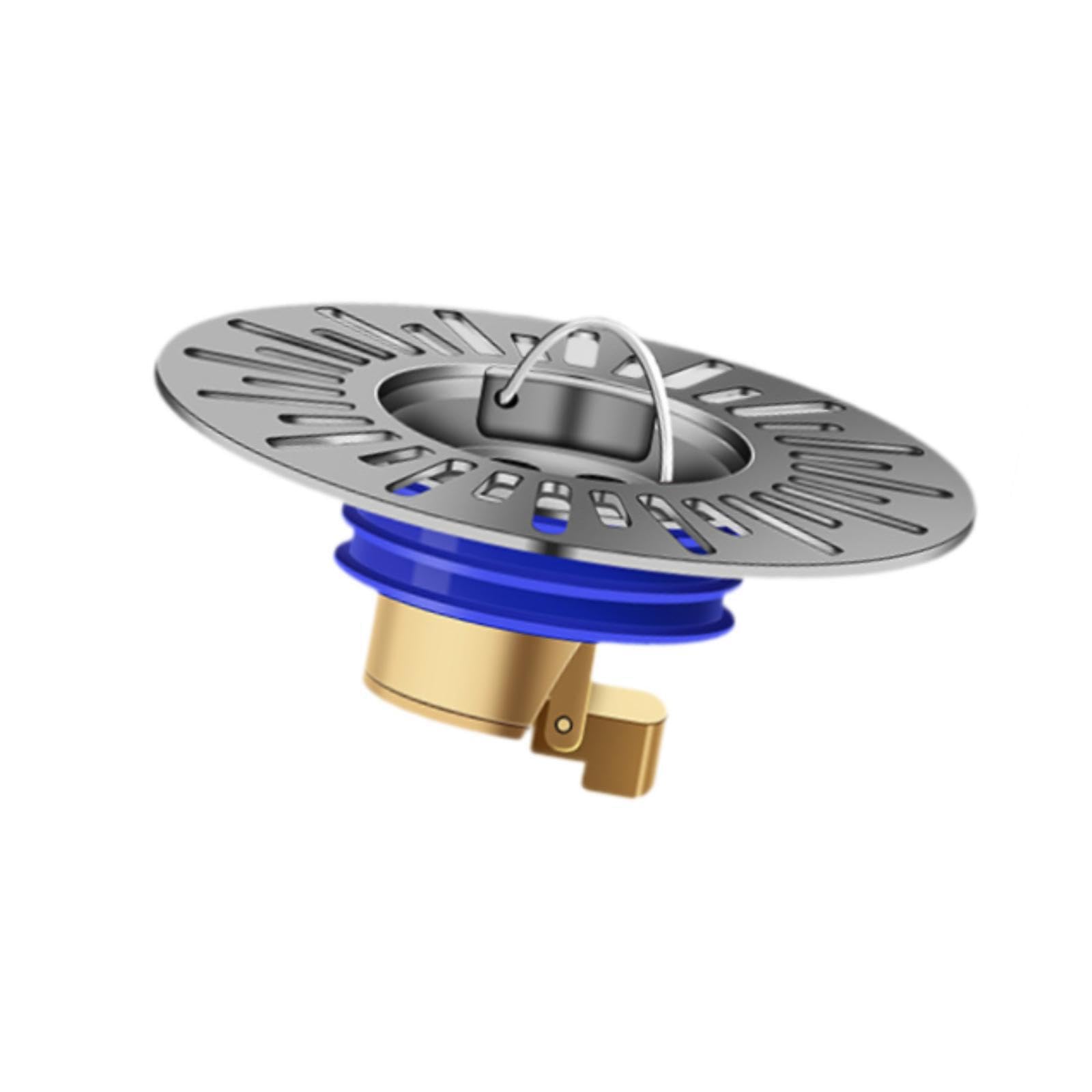 Puxzyax Grey Efficient Bathroom Floor Drain Stopper Backflow Preventer Provides Durable Clogs And Odors While Suspending Water Floor Drain Backflow Preventer, Gray, 70X43mm