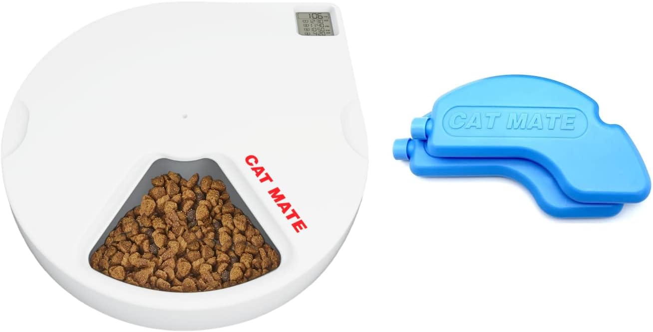 Bundle of Cat Mate C500 Automatic Pet Feeder with 2 Extra Ice Packs Pet Supplies
