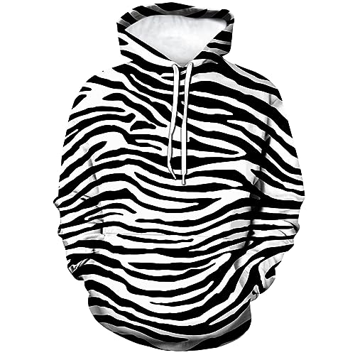 Amazon.com: Lurhonp Zebra Print Long Sleeve Sweatshirt Pullover