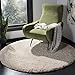 Safavieh California Shag Collection SG151-1313 Beige Round Area Rug, 6 feet 7 inches in Diameter (6'7" Diameter)