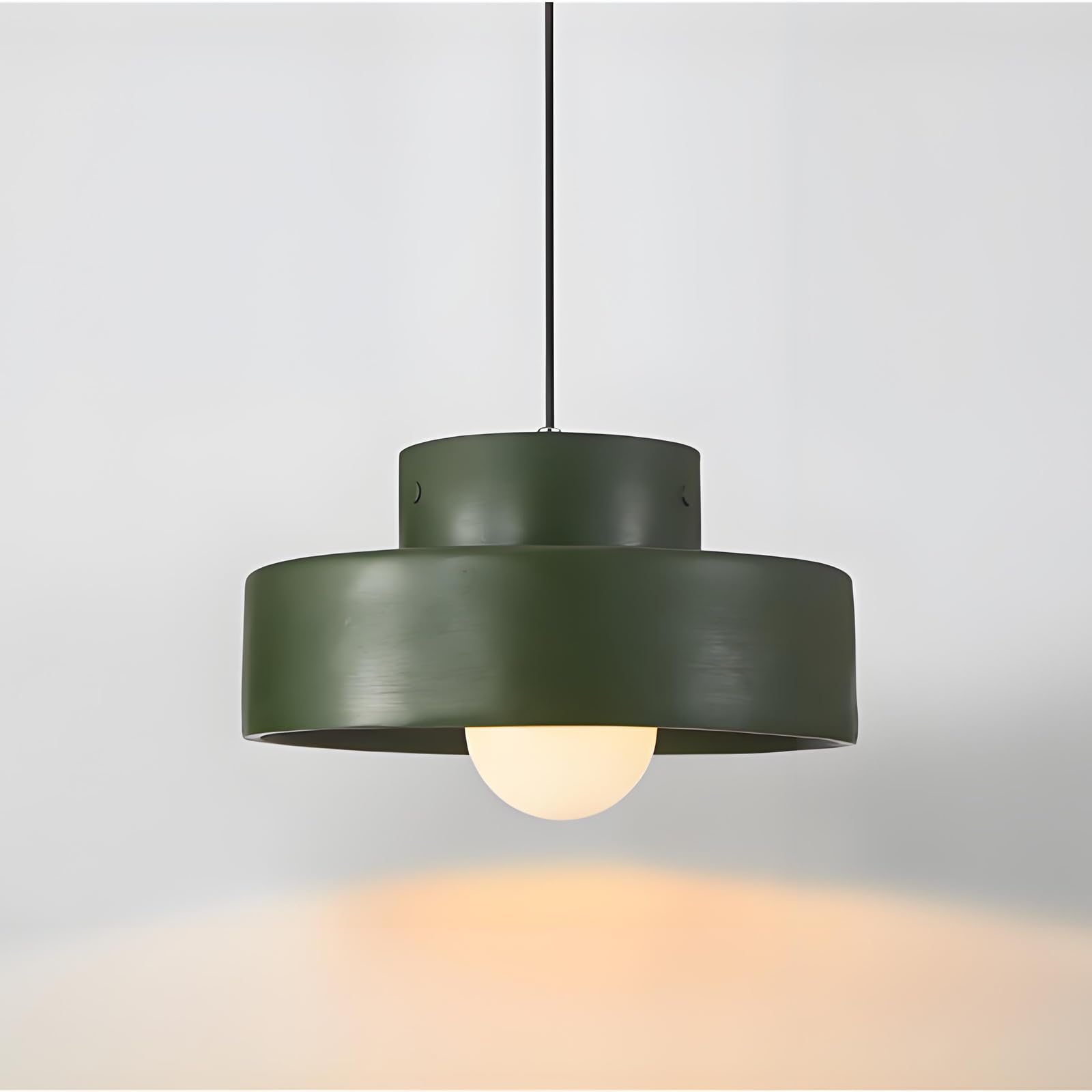 YNVIOZM 11.8" Resin Pendant Light Nordic Minimalist Hanging Ceiling Lighting Fixture for Kitchen Island Dining Room Bedroom