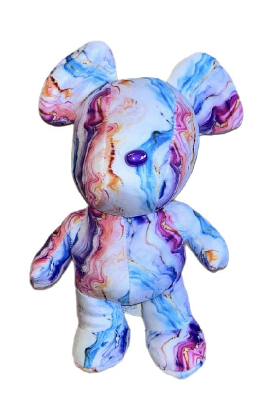UKToyworld Street Bears Plush 12 Inch White Marble Ombre Soft Toys