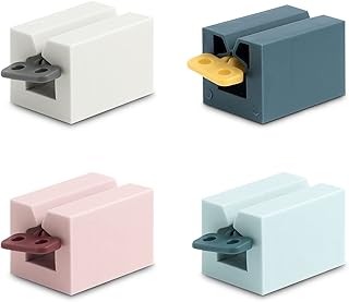 4 Pcs Toothpaste Squeezer, Manual Toothpaste Dispenser, Multi-Purpose Rolling Toothpaste Holder for Creams Tube - Saves Toothpaste (Macaroon Colored)