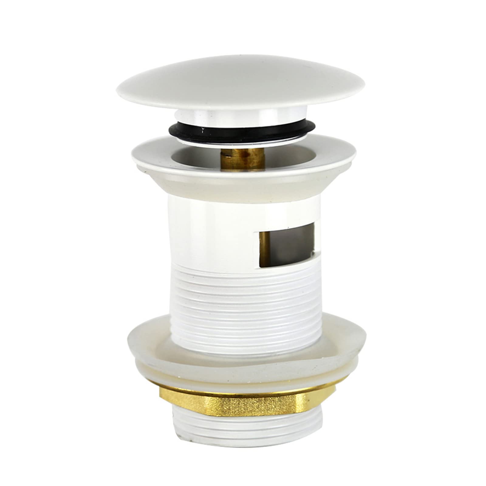 VáLvula DesagüE Lavabo,Latón,Valvula Click Clack Lavabo,DesagüE Lavabo,Valvula Lavabo Con Rebosadero,Valvula Lavabo Laton,Valvula Desague Lavabo Click Clack,Blanco
