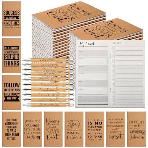 Carnet de notes de poche pour liste de choses à faire avec stylo bambou