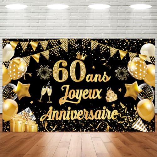 Toile De Fond Joyeux Anniversaire - Happy Birthday Decoration Or