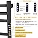 XBVV Black Towel Warmer Rack for Bathroom with Timer/Fahrenheit Display Electric Heated 10 Bars Drying Rail Plug-in or Hardwired Wall Mounted Heating Bath Towel Warming(Matte Black)