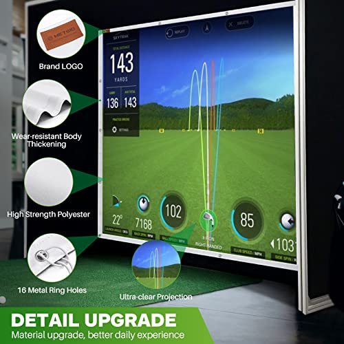Golf Simulator Impact Screen for Golf Training,16pcs Grommet Holes Family Indoor Series Available in 4 Sizes - Image 4