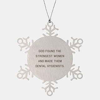 Inspirational Dental Hygienist Gifts, God, Dental Hygienist Snowflake Ornament from Friends, Christmas Ornament for Colleagues