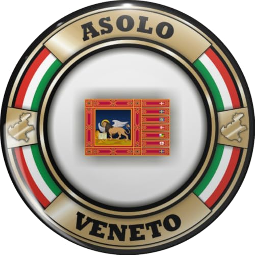 Asolo Veneto Italia Italian City Coat of Arms Gold Crest Heritage Lapel Pin Brooch Badge Novelty Gift 0.75