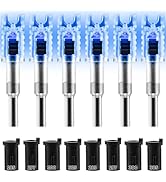 KEAUP 6 Pack Universal Lighted Crossbow Nocks Fit for Crossbow Bolts, with .285 .297 .300 .305 Bu...