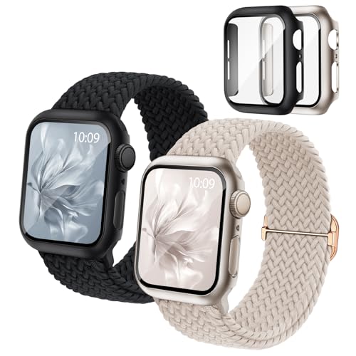 2 Pack Braided Stretchy Band Compatible with Apple Watch Bands and Case by Osochic - Used condition - US$13.31