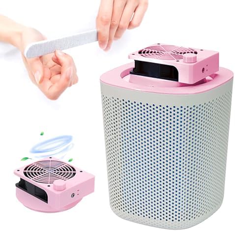 Nail Drill Dust Collector Washable Filter Suction Low Noise Vacuum Cleaner Extractor Manicure Salon Tools Electric-High-Speed 3600RPM,3 Adjustable Speeds