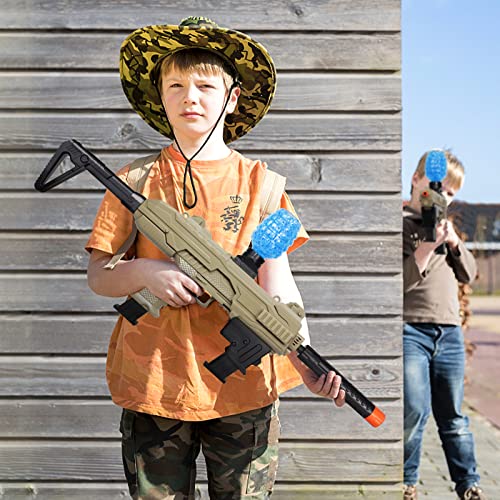 Izokee Combination Electric Gel Ball Blaster Gun, 4 Modes Automatic Splatter Ball Gun With 40000+ Water Beads, For Outdoor Activities - Shooting Team Game, Gifts For Boys Girls Birthday Christmas #TOP6