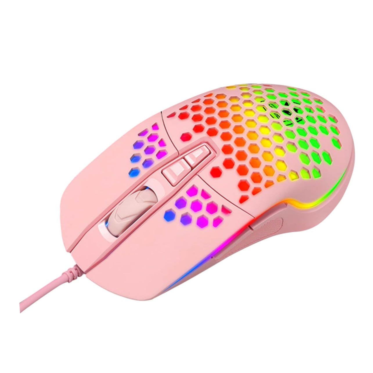 Souris de jeu filaire Vaguelly rose pour ordinateur de bureau - 8
