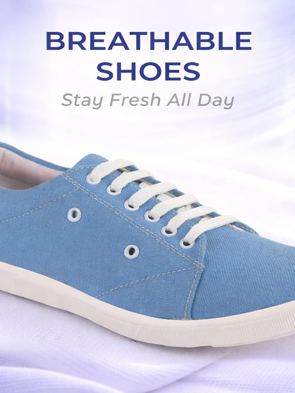 Image of FAUSTO Men Casual Classic Canvas /Fabric Sneaker Shoe | Lightweight Comfort Insole | Everyday 6-Eye Lace Up Shoes with Anti Skid TPR Sole