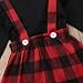 EDOTON Niñas T-Shirt Correa Vestido Trajes de Navidad 2 Unids/Set Manga Larga...