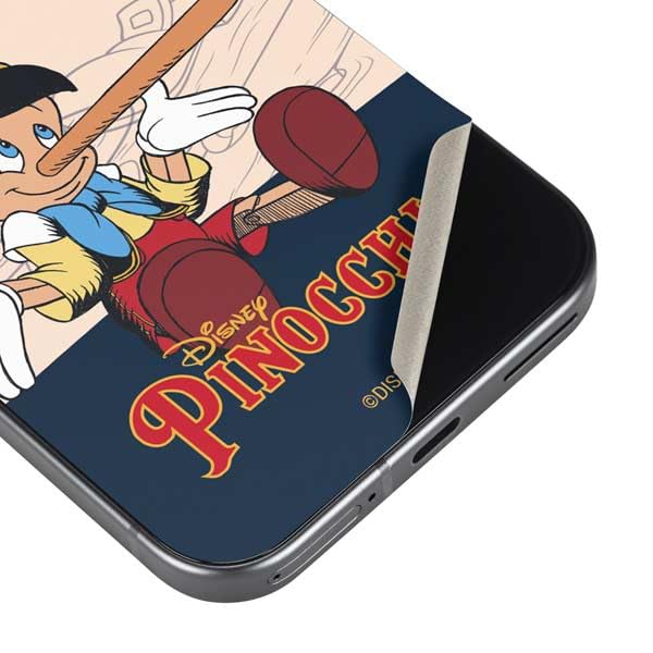 Skinit Decal Phone Skin Compatible with Google Pixel 9a - Officially Licensed Disney Pinocchio and Jiminy Cricket Design
