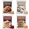 Scentsationals Fall Wax Melts Home Sweet Home 4pk – Long Lasting, Strong Scent Melts for Warmers, Includes Cuddle Up, Cinnamon Apples, Salted Caramel Butter Cream & Farmhouse Cookies, 10oz (24 Cubes)