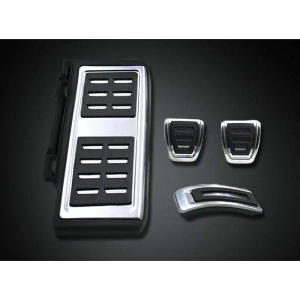 Dmwfaker LHD Stainless steel Car Clutch Gas Brake pedals Rest pedal Cover AT Pedal MT Pedal, for Audii Q2 2018 2019