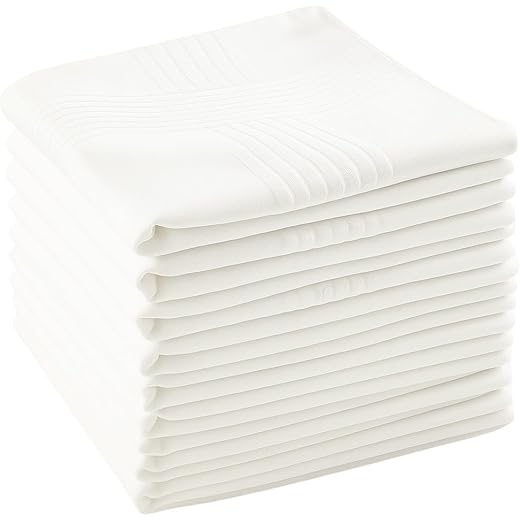 Mens Handkerchief Pack of 10 - Cotton