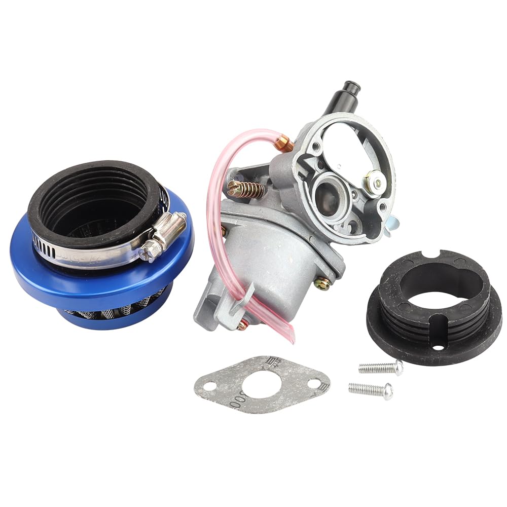 Carburador de moto Carburador Pocket Bike 47cc 49cc para motor Carb con filtro de aire acero 44 mm para 2 tiempos para Mini para Moto para Quad ATV Dirt Go Kart Buggy(Carburetor Kit)
