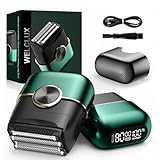 Electric Foil Shavers for Men: Upgraded Mini Electric Razor with 4 Floating Blades & Big LED Display - Foil Shaver for Men with 2 Gears Adjustable - Face Shaver with IPX7 Waterproof,USB Type C